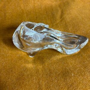 Oneida Clear 24%Crystal Glass Slipper Hand Cut And Blown